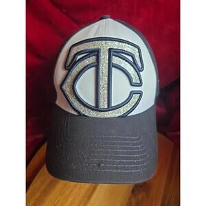 Minnesota Twins Sparkly New Era Hat Strapback Women Black White MLB Baseball